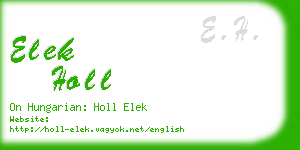 elek holl business card